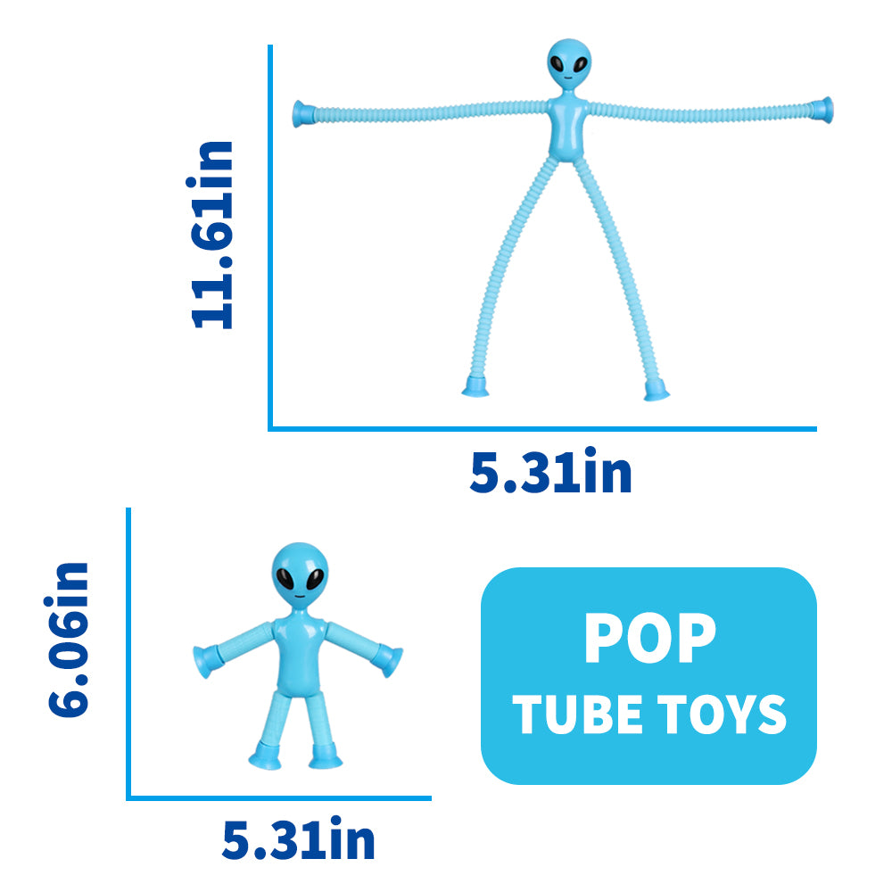 Aliens Fidget Tubes Toys Size